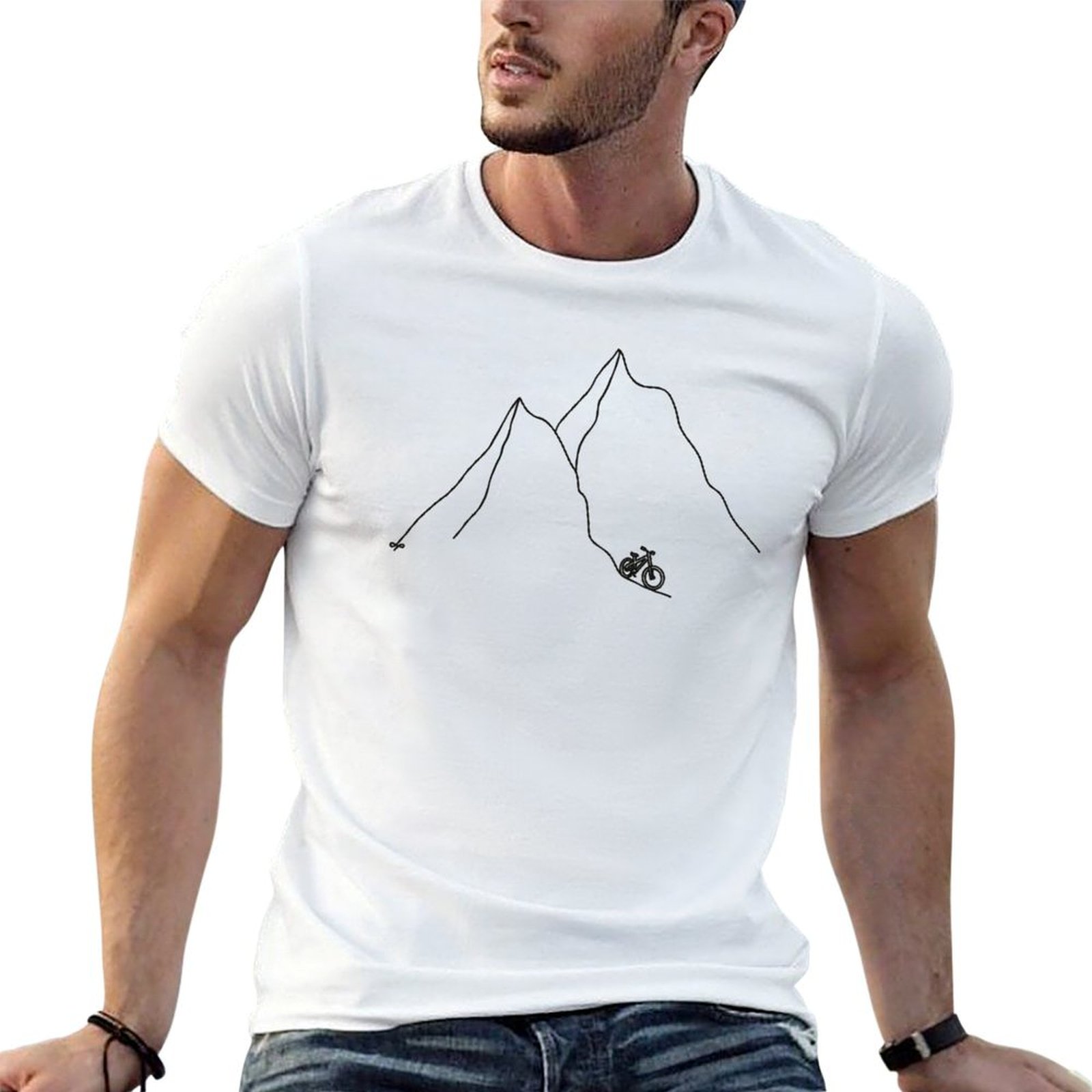 Mountain Biking Holidays - Kaos Sepeda Gunung (desain hitam) Kaos