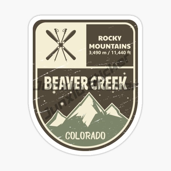 Mountain Biking Colorado - BEAVER CREEK Pegunungan Rocky Colorado Stiker