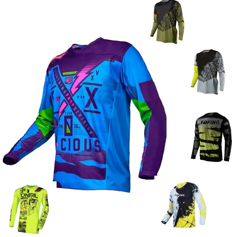Jersey Balap Motor Trail Luar  - Mountain Biking Games ulasan dan harga