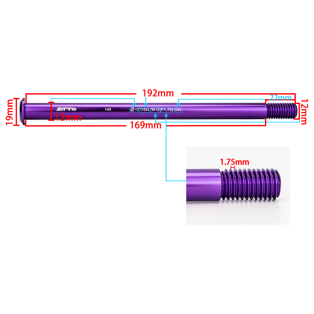 ZTTO M12xP1.0/1.5/1.75 MTB Roa - Mountain Biking Stuff ulasan dan harga